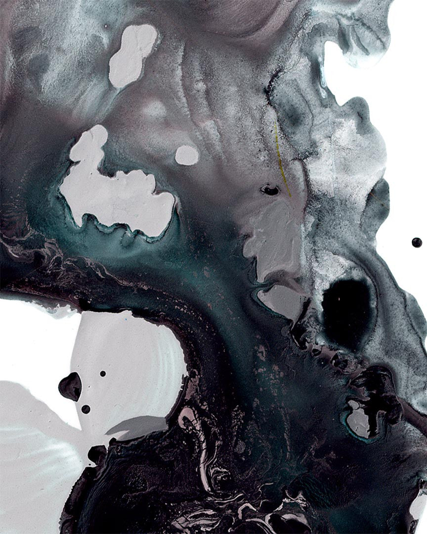 TEAL & VIOLET SWIRL GICLÉE PRINT ON CANVAS