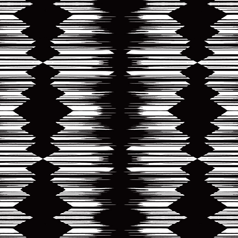 STONE TEXTILE TRIBAL FRINGE IN BLACK