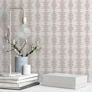 STONE TEXTILE TRIBAL FRINGE IN NATURAL
